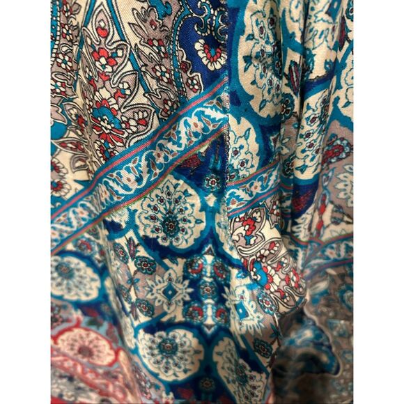 Johnny Was 100% Silk Button Up Top Long Sleeve R - Picture 10 of 13